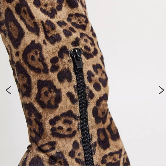 ASOS Leopard platform thigh high boots - Picture 12 of 13